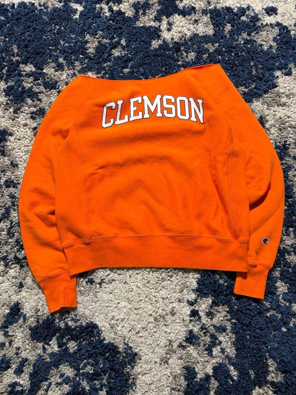 Champion Reverse Weave Clemson Tigers Orange Crewneck Sweatshirt